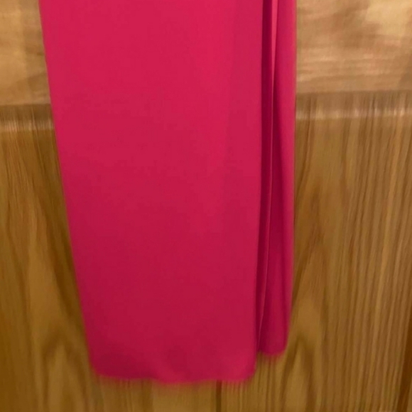 Halston Heritage Strapless Drape Back Flowy Gown - Picture 9 of 15